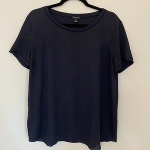 Ann Taylor Navy Blue Crewneck Top